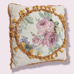 Austin Horn Needlepoint Tassel Regency Pillow